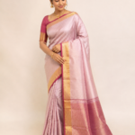 premium tissue saree blush pink colour