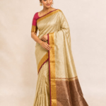 premium tissue saree champagne gold color