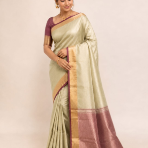 premium tissue saree pista green color